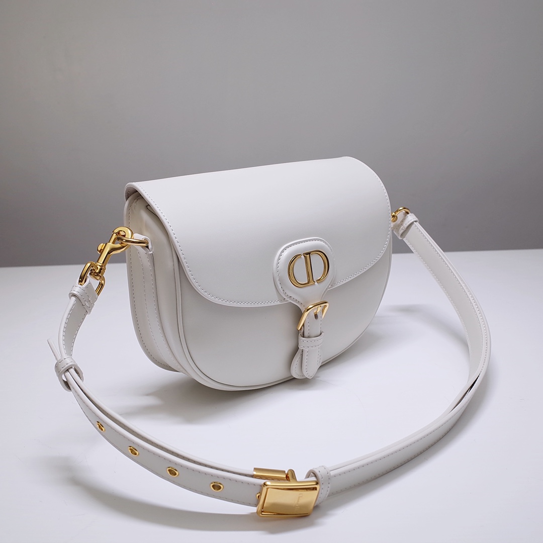 Medium Dior Bobby Bag White Box Calfskin